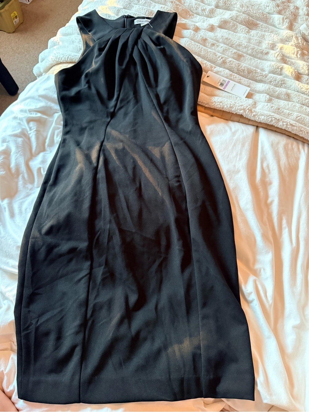 Calvin Klein Black Sleeveless Sheath Dress